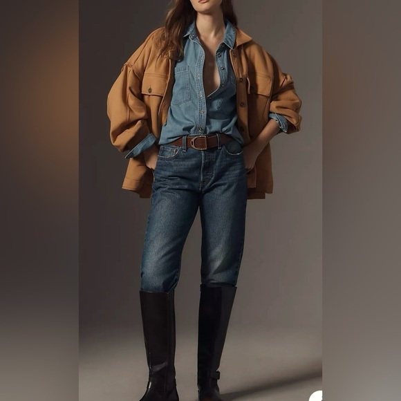 Anthropologie Pilcro Honey Micro Fleece Button Front Jacket - Picture 3 of 5